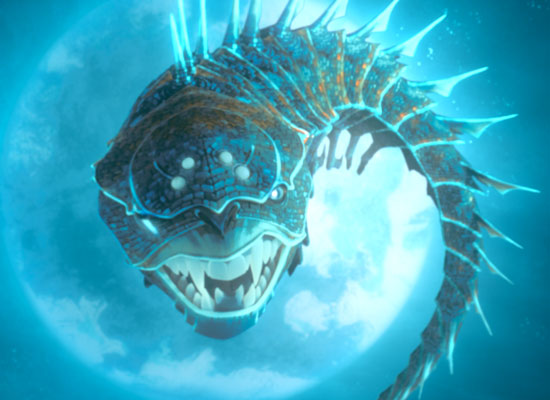 the moon beast in front of the moon in the movie Kubo and the Two Strings
