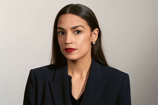 Portrait of Alexandria Ocasio-Cortez from Time Magazine's 100 Most Influential People issue in 2019.
