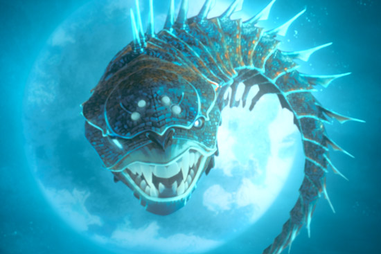 the moon beast in front of the moon in the movie Kubo and the Two Strings