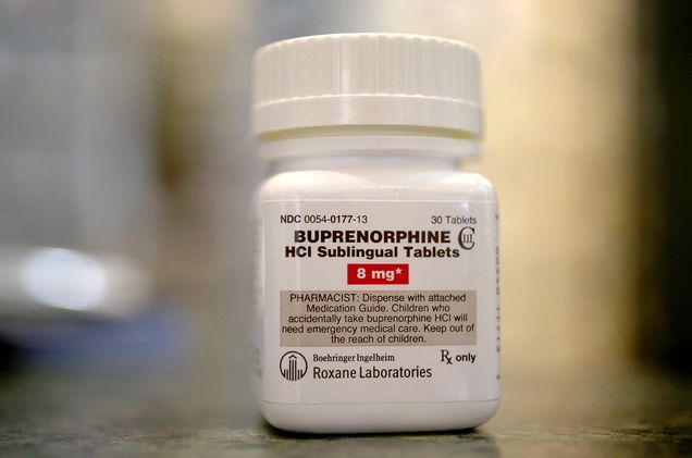 A bottle of generic Buprenorphine HCI Sublingual tablets