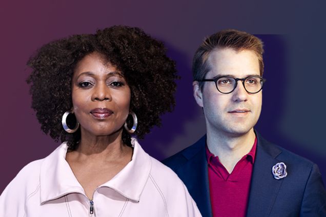 Portaits of Alfre Woodard and John Bartnicki