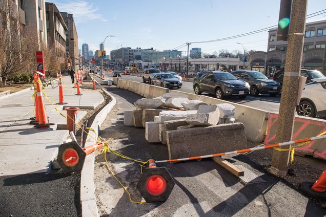 Construction site on Commonwealth Ave looking East.