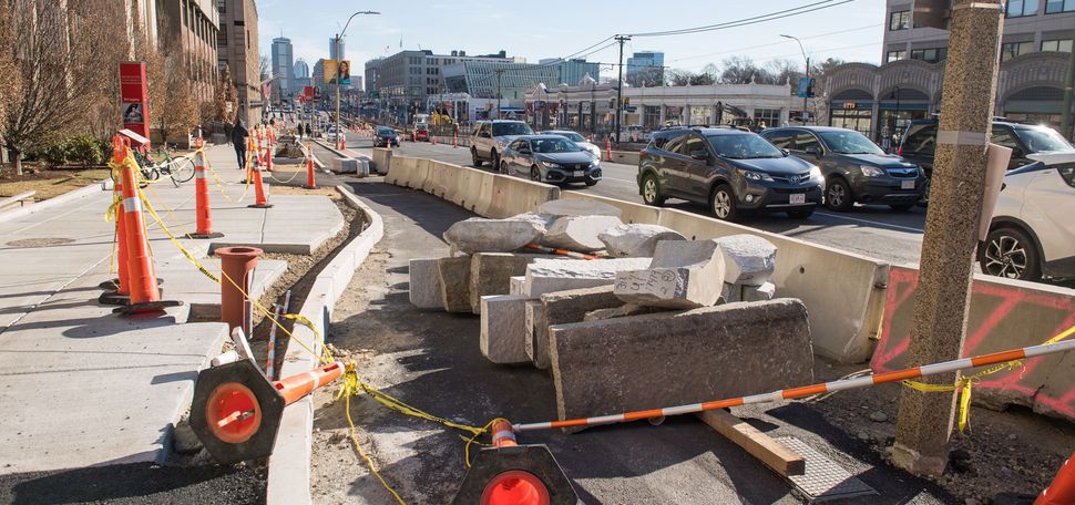 Construction site on Commonwealth Ave looking East.