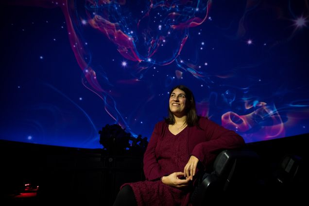 Portrait of Dani LeBlanc in the Hayden Planetarium