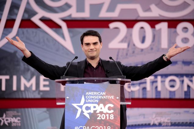 Ben Shapiro speaking at the 2018 Conservative Political Action Conference (CPAC) in National Harbor, Maryland.