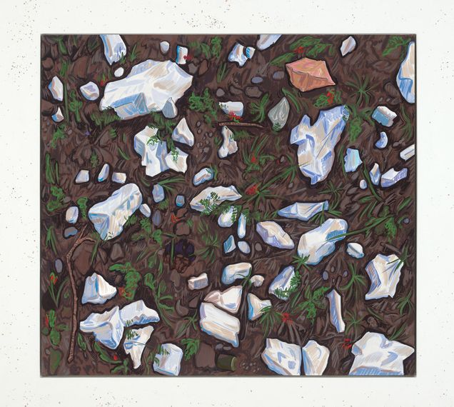 Photo of the Josphine Halvorson painting Ground View: Desert Bloom