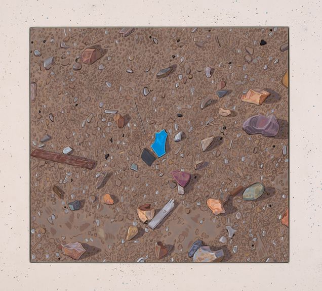 Photo of the Josephine Halvorson painting Ground View: Fragment