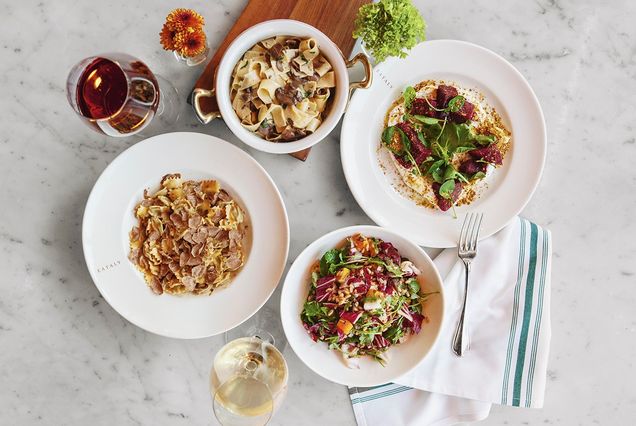 An array of food at Eataly Boston
