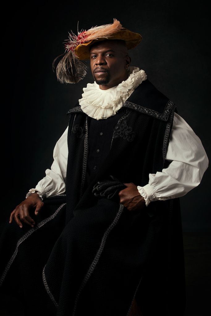 The actor Terry Crews poses for a renaissance portrait shot by Elizabeth Caren.