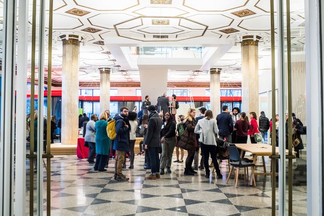 An opening reception at the new Howard Thurman Center at 808 Commonwealth Avenue