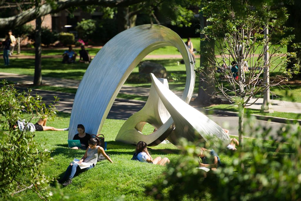 A photo of BU beach from the footpath over Storrow Drive. 
