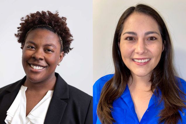 Composite image of Gabrielle Gales (Questrom’20) (left), named Undergraduate Student Employee of the Year, and Maria Narvaez (MED’18,’23). Both were award the Graduate Student Employee of the Year.