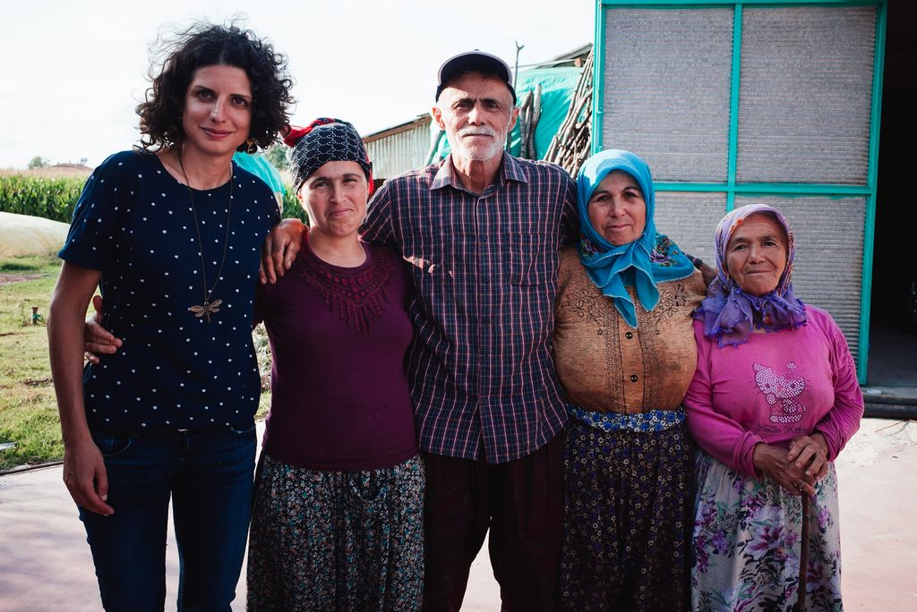 Turkish farmer Alaattin, second form the left, and his family during the summer of 2018 at their house in the Kızılırmak Delta. Scaramelli lived and farmed with them for the summer in 2014 and has visited them several times since.