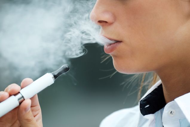 A photo of someone vaping