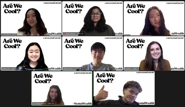 A photo of Ferren Winarto and her team on a zoom call