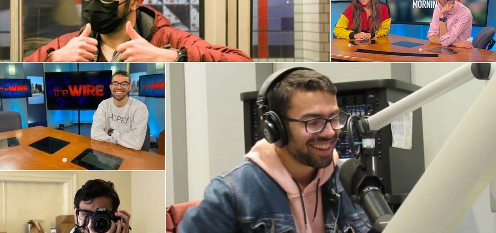 A photo collage of Evan Jimenez (COM’23)'s various experiences at Boston University.