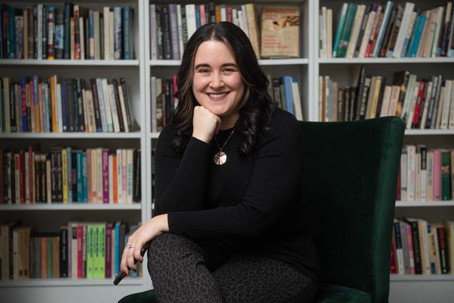 2/9/23 -- Boston, Massachusetts Katy Coduto (COM assistant professor of media science) studies dating apps for why people sext. Photo by Cydney Scott for Boston University Photography