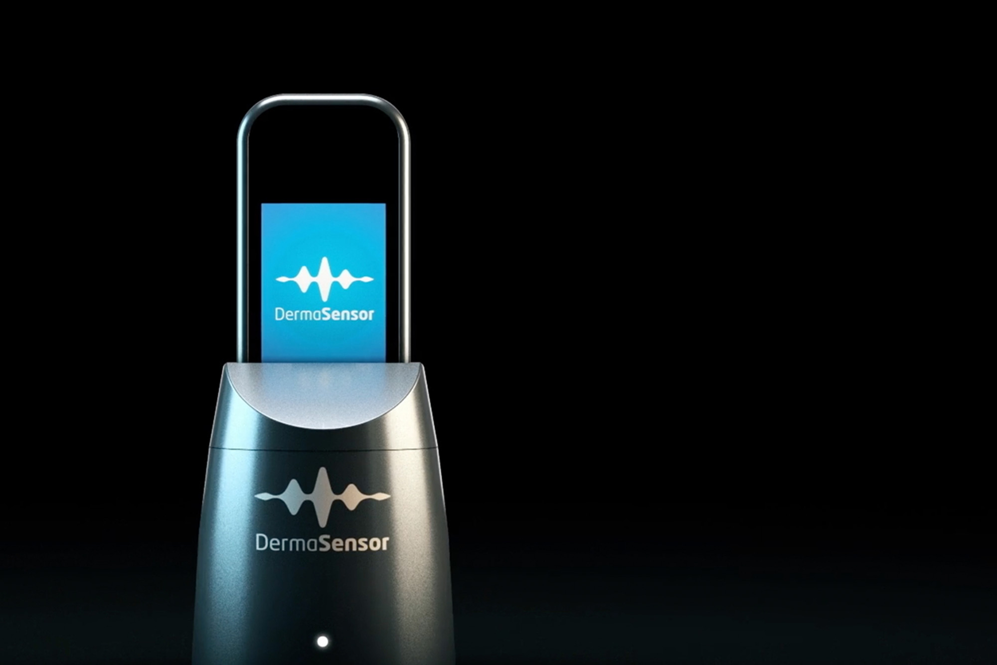 Photo: A small black medical device used for detecting skin cancer