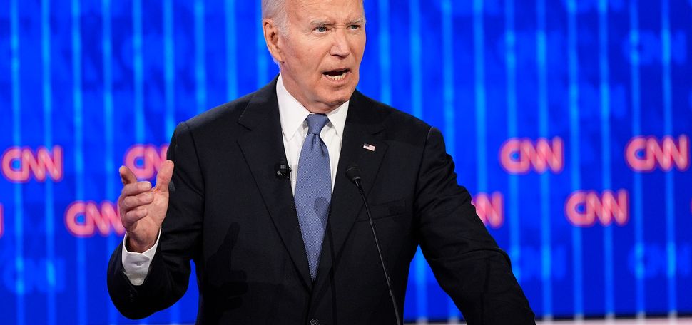Photo: A picture of President Biden during the presidential debate against Donald Trump