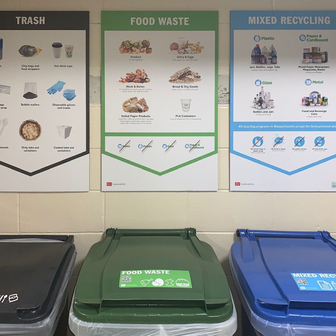 Photo: New waste bins in student residences are part of the Zero Waste Plan