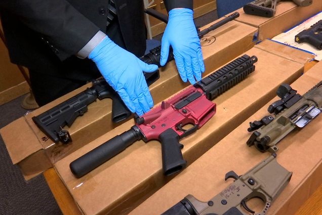 Photo: A photo of Ghost Guns pictures as evidence.
