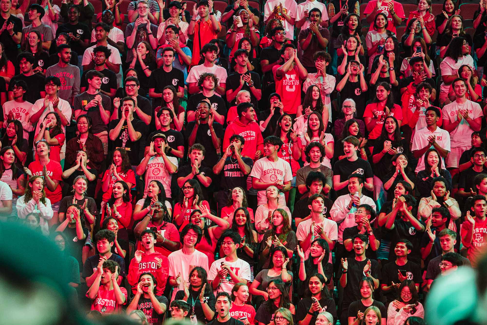 Photo: A wide shot of students at BU's 2024 Matriculation.