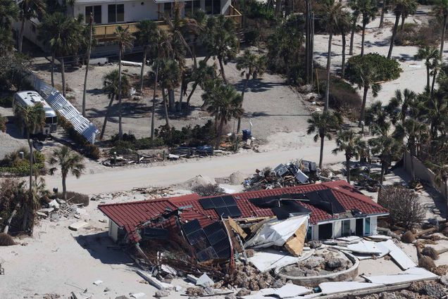 Photo: Destruction in Florida from the aftermath of Hurricane Milton and Hurricane Helene