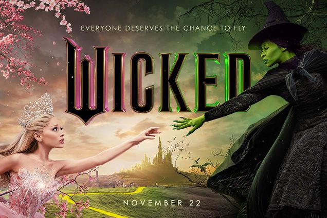Photo: Poster for Wicked, a Universal Picture featuring Ariana Grande as Glinda and Cynthia Erivo as Elphaba