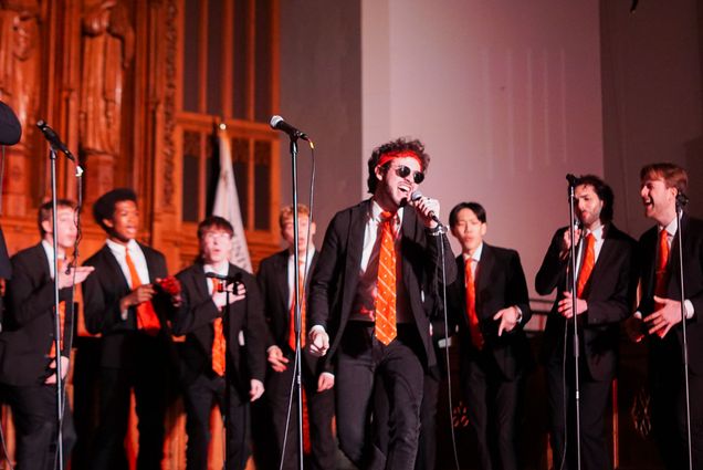 Photo: A group of men performing a cappella