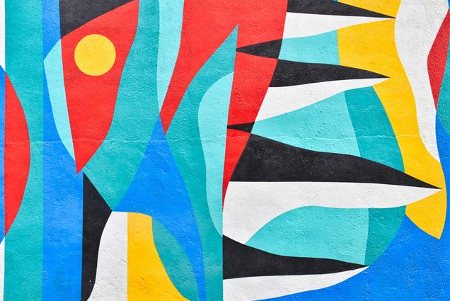 Photo: Colorful abstract mural