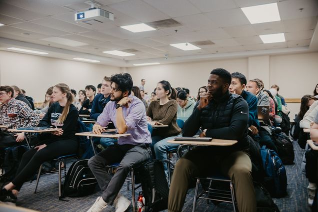 Photo: A Boston University classroom