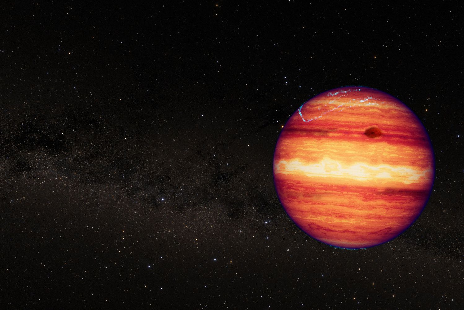 Photo: A rendered image of what the isolated planetary-mass object SIMP 0136 could look like based on recent observations from NASA’s James Webb Space Telescope