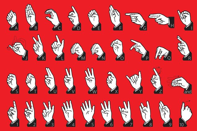Photo: Stock images of each letter and number in American Sign Language