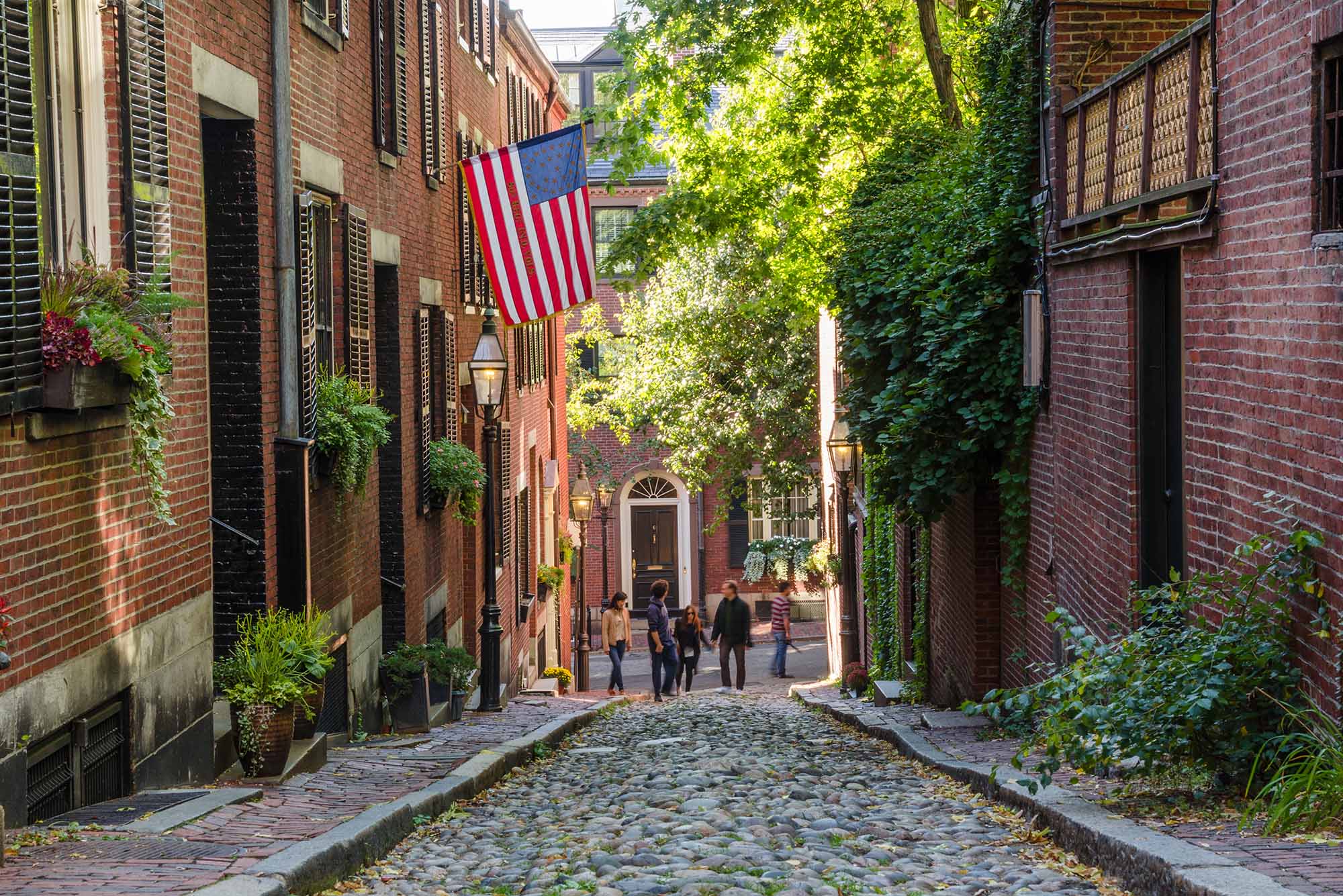 Photo: Acorn street in Beacon Hill, 波士顿, MA
