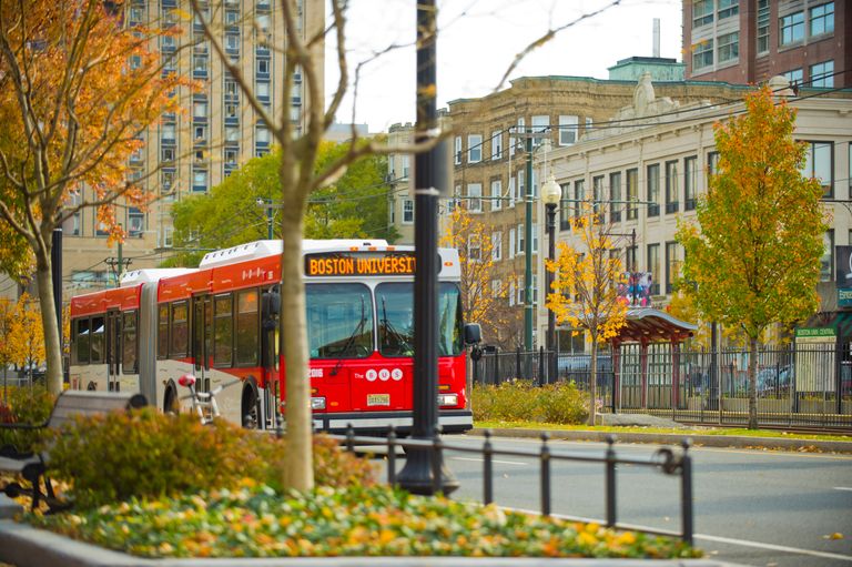 BU Bus in fall