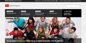 Home page, Global Programs website