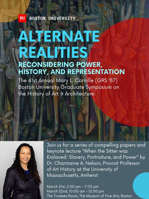 Poster advertising the 2025 The 41st Annual Mary L. Cornille (GRS ’87) Boston University Graduate Symposium on the History of Art & 体系结构