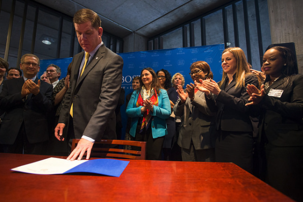 Mayor Walsh signs compact with Boston Women's Workforce Council