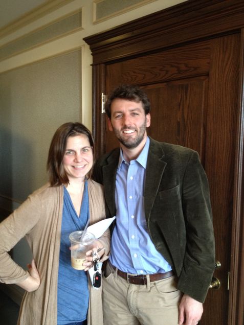 Sexton Blower Sexton with BU Professor Brooke Blower