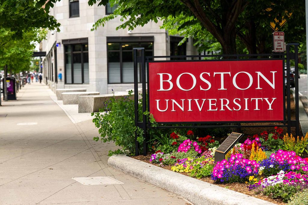 Photo: Large sign reading "Boston University"