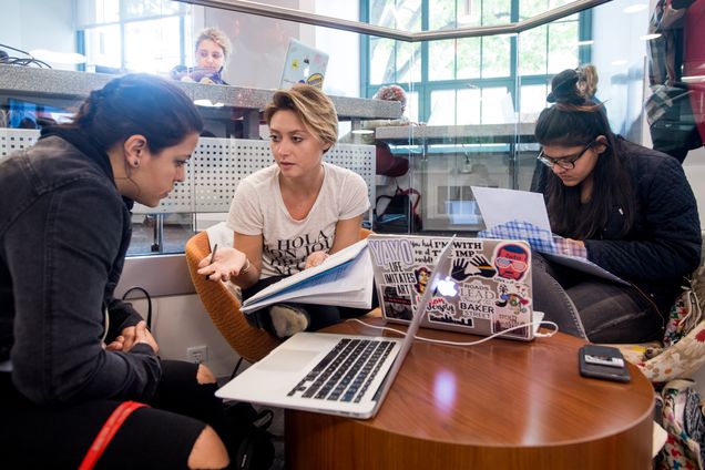 Students studying