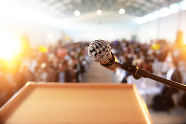 microphone and podium