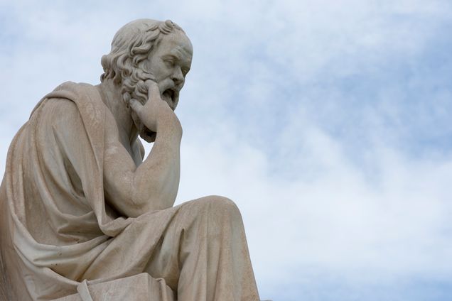 Classic statue of Socrates
