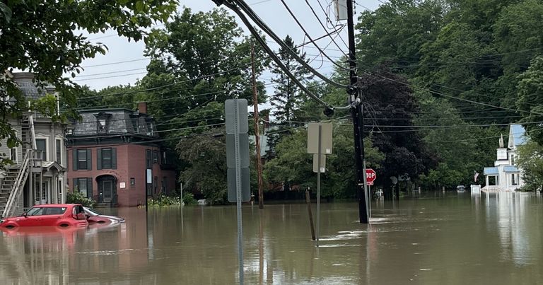 Flood in Montpelier Vermont.