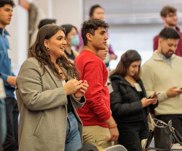 Attendees having fun at a workshop