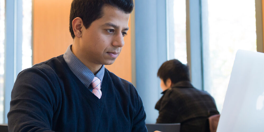 Student on laptop