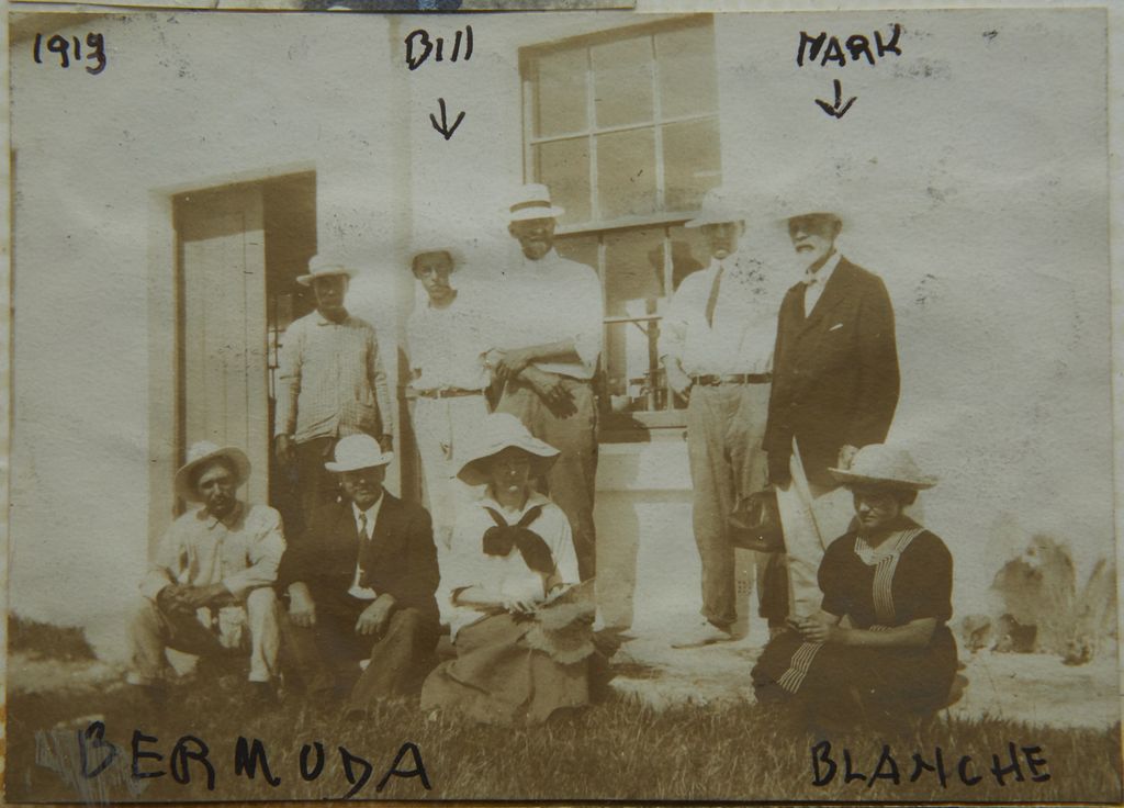 Blanche Crozier ('33) with W.J. Crozier and the Harvard research team in Bermuda, 1913
