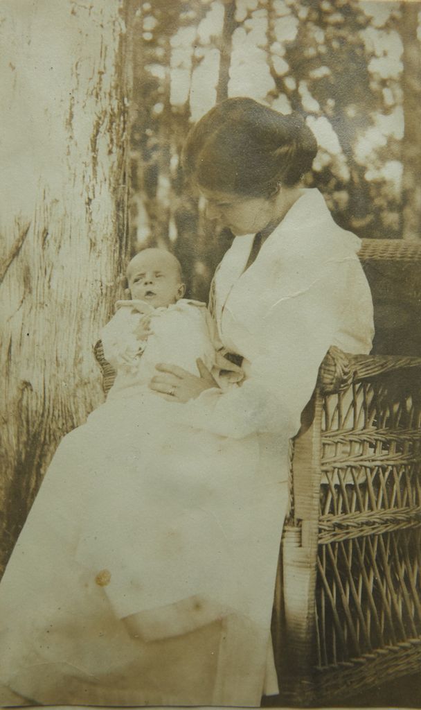 Blanche Crozier ('33) and baby Priscilla, c. summer 1917