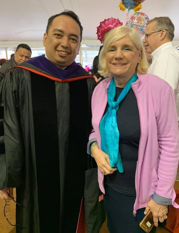 Kristoffer James Purisima (LLM’19) with Lecturer Virginia Greiman