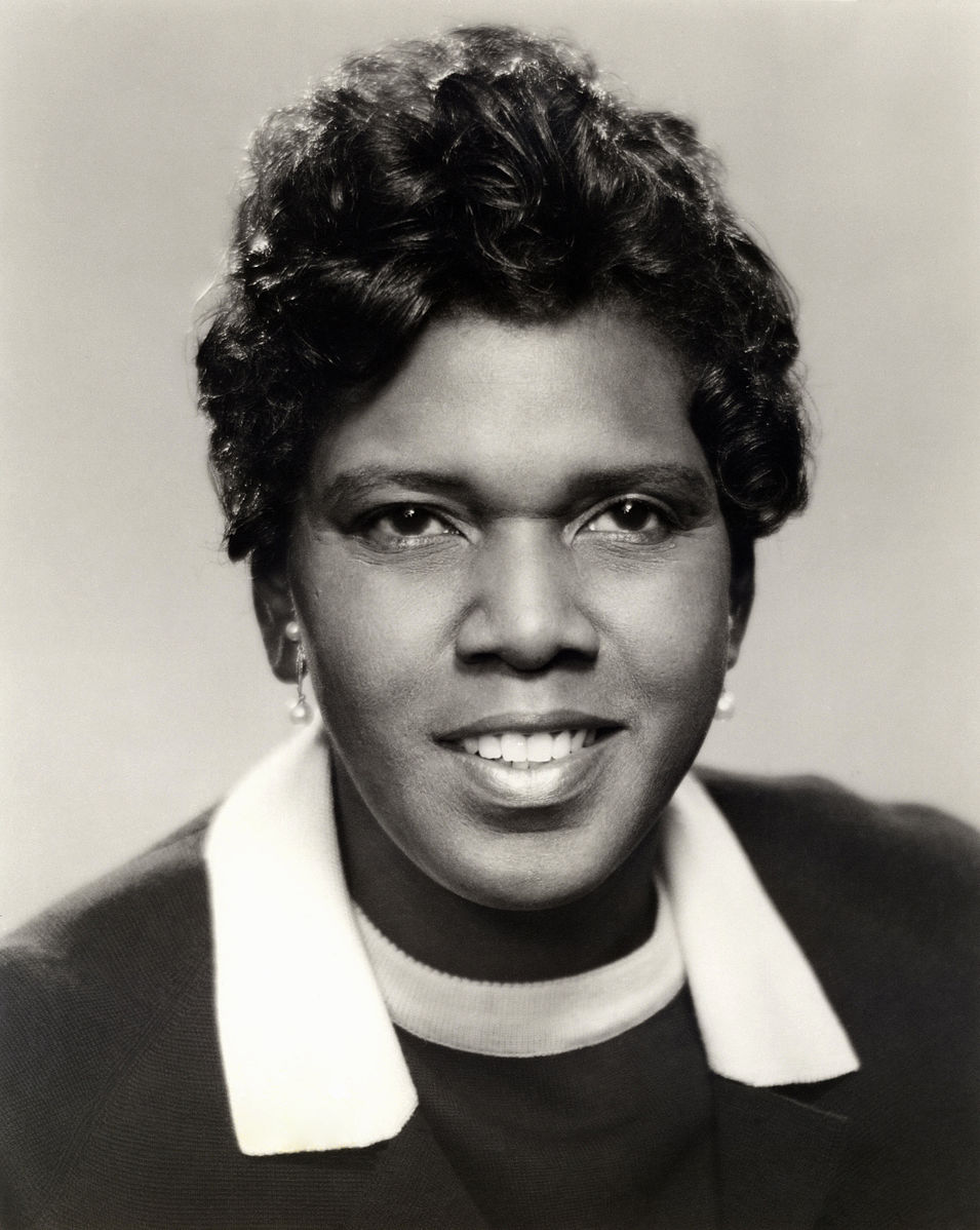 Black and white portrait of Rep. Barbara Jordan